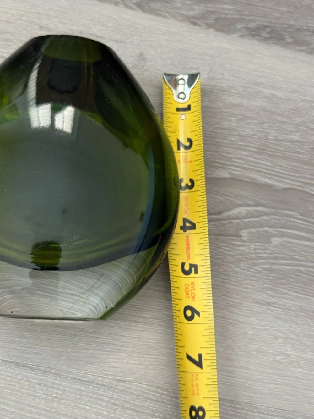 Small Green Art Glass Bud Vase